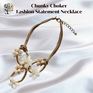 Chunky Choker Fashion Statement Necklace